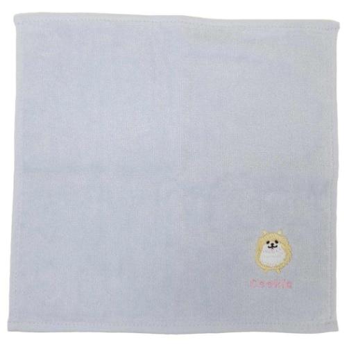 ミニタオル アニマル刺繍タオルハンカチ クッキー いぬ ミントイン 汗拭きタオル かわいい メール便可 ..