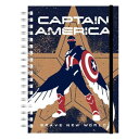リングノート キャプテンアメリカ:ブレイブ ニュー ワールド ゴムバンド付きリングノート 新入学 MARVEL インロック コレクション文具 メール便可