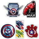 ダイカットシール キャプテンアメリカ:ブレイブ ニュー ワールド ステッカーセット 5枚入り MARVEL インロック コレクション文具 デコレーション メール...