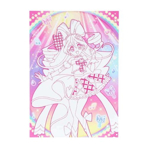 塗り絵 キミとアイドルプリキュア B6ボリュームたっぷりぬりえ サンスター文具 ぬり絵 切り絵 女の子 アニメメール便可 マシュマロポップ 3