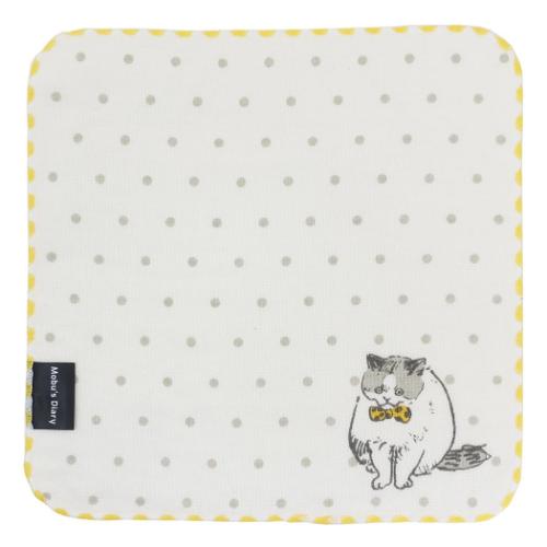 ミニタオル Mobu's Diary ガーゼハンカチ Ribbon Green Flash 汗拭きタオル かわいい メール便可 マシ..