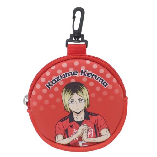 ミニポーチ ハイキュー！！ 丸型カラビナ付きポーチ ネオプレーン 孤爪研磨 少年ジャンプ ケイカンパニー 小物入れ アニメメール便可 マシュマロポップ