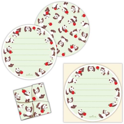 メッセージシート ミニレターシート 10枚入 パンダ 日本ホールマーク 手紙 レター メッセージ 手渡し 一言メモ メール便可 マシュマロポップ