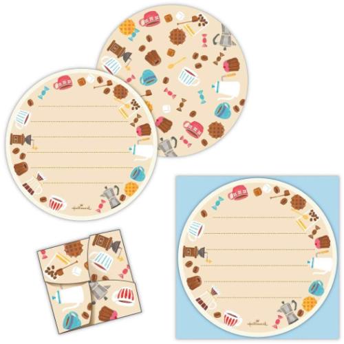 メッセージシート ミニレターシート 10枚入 コーヒー 日本ホールマーク 手紙 レター メッセージ 手渡し 一言メモ メール便可 マシュマロポップ