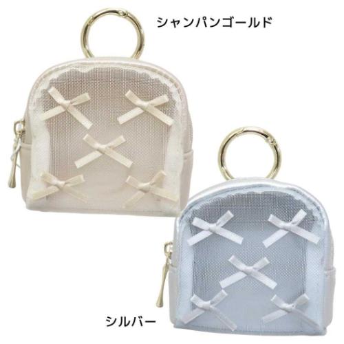 カラビナ付きポーチ プチリンド ミニポーチ クーリア 小物入れ リップポーチ イヤホンケース おしゃれ マシュマロポップ