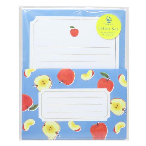 手紙セット colorfruits レターセット apple Green Flash 便箋&封筒 かわいい メール便可 マシュマロポップ