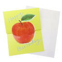 グリーティングカード colorfruits バースデーカード apple Green Flash メッセージカード 誕生日 メール便可 マシュマロポップ