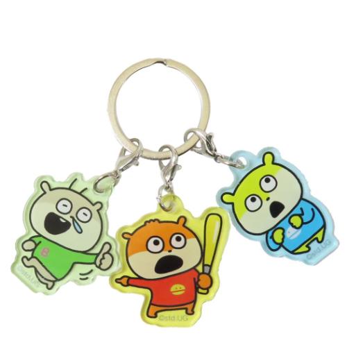 キーリング スタジオUG 3チャームキーホルダー こねずみ ティーズファクトリー 3連アクリルキーホルダー アクキー メール便可 マシュマロポップ