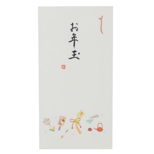 吉祥縁起 手書き金封 1枚入 祝儀袋 京都 洛柿庵 お年玉 伊予結納センター カジュアル お年玉袋 メール便可