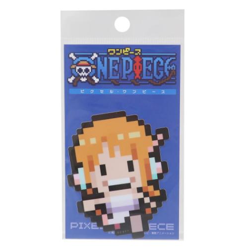 ダイカットシール ワンピース ビニールステッカー ピクセル ナミ エッグヘッドver 少年ジャンプ ゼネラルステッカー デコステッカー 耐水耐光 アニメメール便...