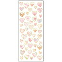 シールシート ふち箔クリアドロップシール ハートピンク クローズピン デコレーション 手帳デコ DECOシール メール便可 マシュマロポップ