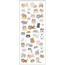 シールシート 貼ってはがせるフィルムシール ねこ クローズピン デコレーション 手帳デコ DECOシール メール便可 マシュマロポップ