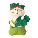 マスコット concombre Hello Spring フラワーにゃんこ クローバー デコレ インテリア かわいい マシュマロポップ