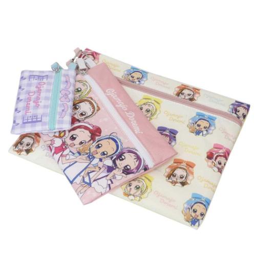 桜刺繍 印伝風 トートバッグ ミニポーチ 角型 フラットポーチ