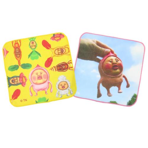 ミニタオル こびとづかん 2Pガーゼハンカチ 7種集合 マリモクラフト 汗拭きタオル メール便可 マシュマロポップ