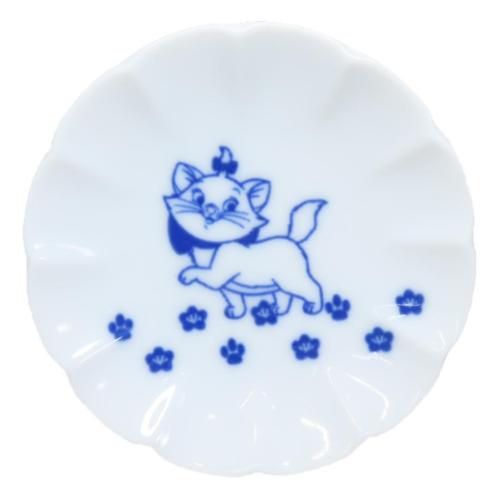 小皿 おしゃれキャット マリー 豆皿 ディズニー 三郷陶器 小粋染付 メール便可 マシュマロポップ