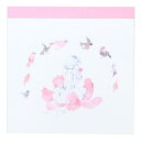 メモ帳 いわさきちひろ メモパッドスクエア with Flower Green Flash 事務用品 絵本作家 メール便可 マシュマロポップ