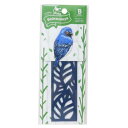 ブックマーク BIRD BOOKMARKER 刺繍しおり リーフ柄 オオルリ ヒサゴ しおり かわいい メール便可 マシュマロポップ