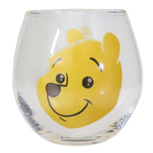 ガラスコップ くまのプーさん 丸グラス ファニーフェース ディズニー サンアート プレゼント マシュマロポップのサムネイル