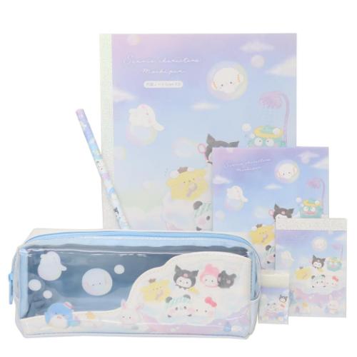 文具セット サンリオ もちぱん 6点文房具セット みんなでお風呂 カミオジャパン 新学期準備文具 かわいい マシュマロポップのサムネイル