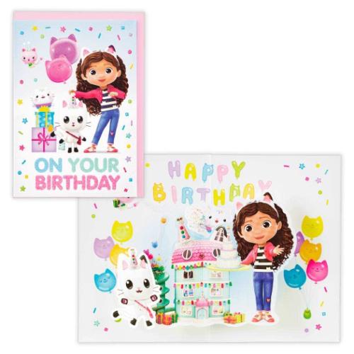 グリーティングカード ギャビーのドールハウス 誕生お祝い 立体カード GDハッピーバースデーケーキ 日本ホールマーク バースデーカード メール便可 マシュマロポ...