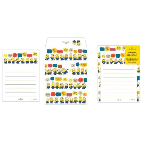 手紙セット ミニオンズ ミニレターセット MNミニオン ユニバーサル映画 日本ホールマーク 手渡し手紙セット 便箋&封筒 メール便可 マシュマロポップ