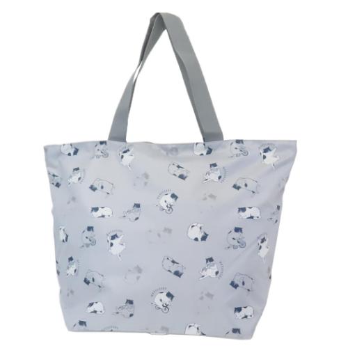 エコバッグ ビッグトートバッグ マツネコ ねこ ミントイン 大容量 旅行かばん お買い物かばん ショッピングバッグ マシュマロポップ