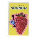 ビニールシール パペットスンスン ダイカットミニステッカー イチゴとスンスン PUPPET SUNSUN ゼネラルステッカー 耐水耐光 デコステッカー メール便可 マシュマロポップ
