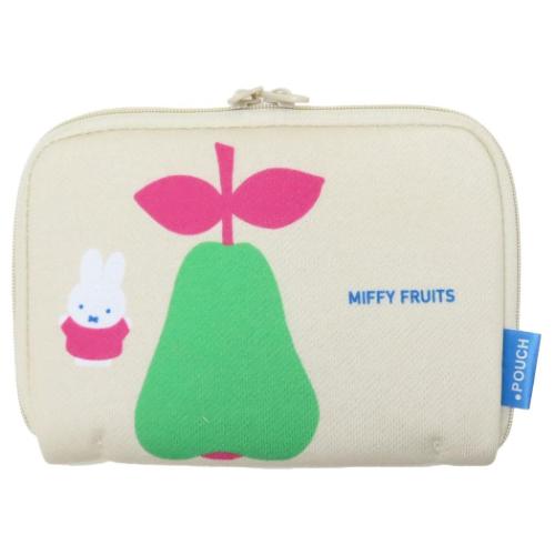 ミニポーチ ミッフィー どっとポーチ ショート MIFFY FRUITS 洋ナシ BE ディックブルーナ アイアップ 小物入れ コスメポーチ 絵本メール便可 マシュマロポップ