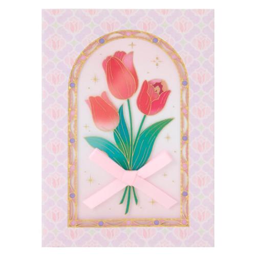 グリーティングカード タモクテキ MU265-5 チューリップ サンリオ 多目的 メッセージカード 封筒付き メール便可 マシュマロポップ