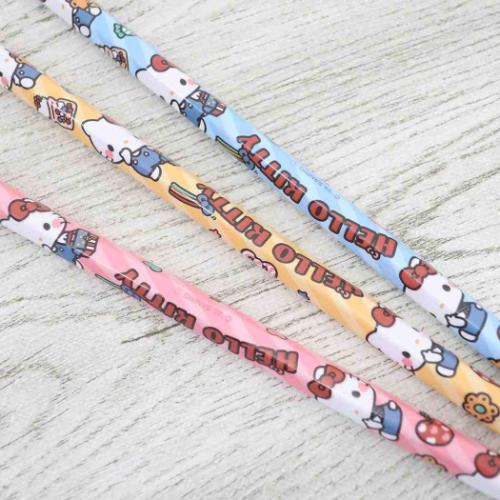 鉛筆 ハローキティ 2B 六角軸 3本入り サンリオ 山野紙業 新学期準備文具 筆記用具 小学生 中学生 メール便可 マシュマロポップ