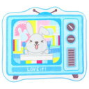 ミニタオル ラッピー ダイカットハンドタオル ブルー カミオジャパン プチギフト メール便可 マシュマロポップ