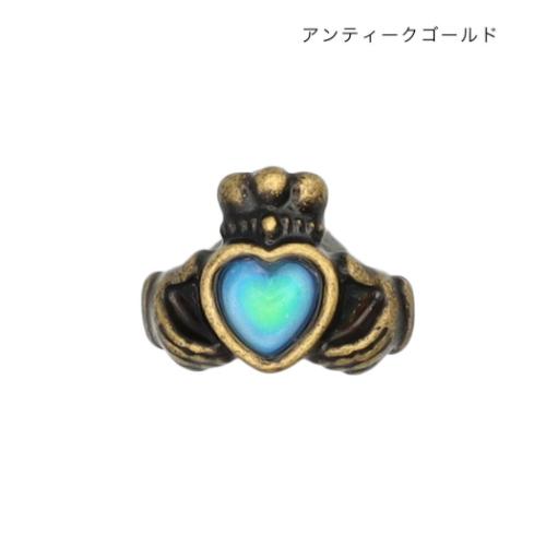 指輪 ムードリング クラダハート アンティークゴールド トモコーポレーション アクセサリー プレゼント メール便可 マシュマロポップ