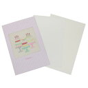 グリーティングカード annas アンナス 刺繍カード EDケーキ 学研ステイフル ウェディング バースデー 多目的 封筒付き メール便可 マシュマロポップ