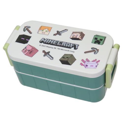 お弁当箱 マインクラフト 抗菌タイトランチボックス2段 600ml エクスプローラー Minecraft スケーター ..