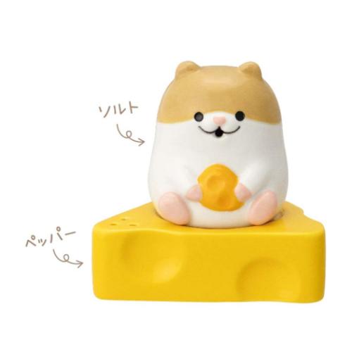 調味料入れ はむころん ソルト＆ペッパー BR アニマル デコレ 調理小物 スパイスポット かわいい マシ..