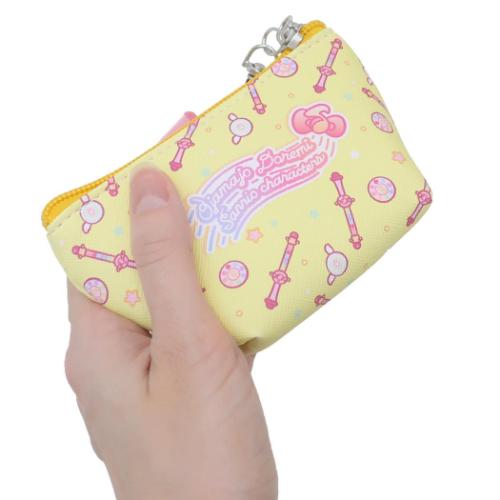 ミニポーチ おジャ魔女どれみ サンリオキャラクターズ イヤフォンポーチ ももこ ポムポムプリン バンダイ 小物入れ マシュマロポップ