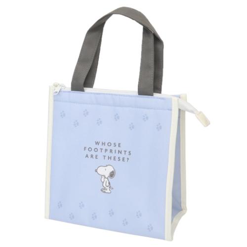 ランチバッグ スヌーピー ミニトート 誰の足跡？ ピーナッツ カミオジャパン お弁当かばん マシュマロ..