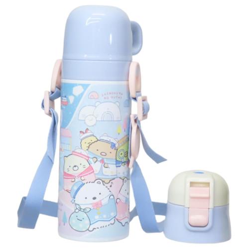 保温保冷水筒 すみっコぐらし 超軽量コンパクト2WAYステンレスボトル しろくまのふるさと サンエックス スケーター 子供 遠足 マシュマロポップ