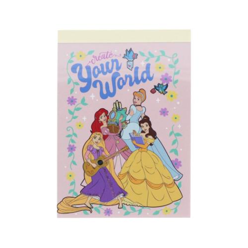 メモ帳 ディズニープリンセス メモミニ ミニミニメモ 集合P ピンク ディズニー サンスター文具 新学期準備文具 メール便可 マシュマロポップのサムネイル