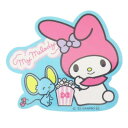 ダイカットシール マイメロディ キャラクターステッカー ポップコーン サンリオ スモールプラネット ダイカットビニールステッカー デコシール 耐水性 メール便可 マシュマロポップ