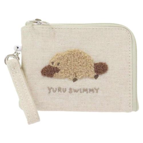 小銭入れ＆定期入れ ゆるすいみー デイリーポーチ かものはし クーリア パスケース コインケース かわ..