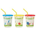 蓋付きプラコップ ピクミン ストロー付タンブラー 3個セット 320ml ショウワノート フタ付きコップ マシュマロポップ