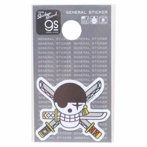 ビニールシール ワンピース ダイカットミニステッカー ゾロ海賊旗 少年ジャンプ ゼネラルステッカー 耐水耐光 デコステッカー アニメメール便可 マシュマロポップ