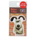 ビニールシール ウォレスとグルミット ダイカットクリアミニステッカー 腕組み ゼネラルステッカー 耐水耐光 デコステッカー メール便可 マシュマロポップ