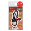 ビニールシール ウォレスとグルミット ダイカットクリアミニステッカー ハサミ ゼネラルステッカー 耐水耐光 デコステッカー メール便可 マシュマロポップ