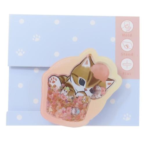 スマホアクセ モフサンド シャカシャカPOCOPOCO カップケーキにゃん mofusand グルマンディーズ スマホスタンド メール便可 マシュマロポップ