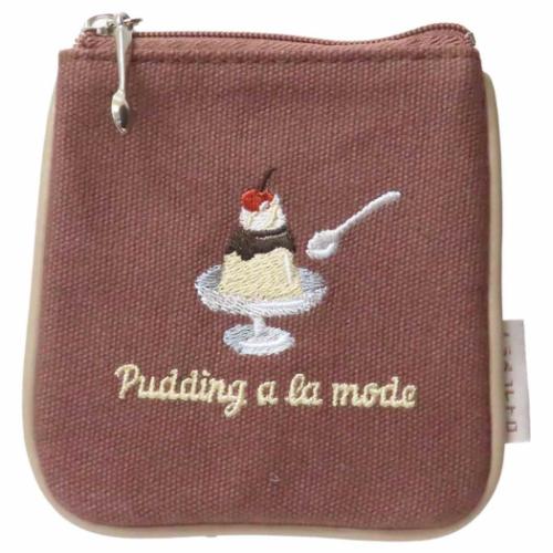 ミニポーチ ハラペコレトロ フラットミニポーチ プリンアラモード クーリア 小物入れ レトロ 喫茶店 かわいい メール便可 マシュマロポップ