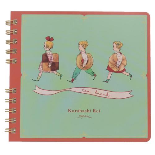 リングノート くらはしれい スクエアリングノート クッキー 学研ステイフル Wリング 横罫線 おしゃれ レトロ ガーリー メール便可 マシュマロポップ