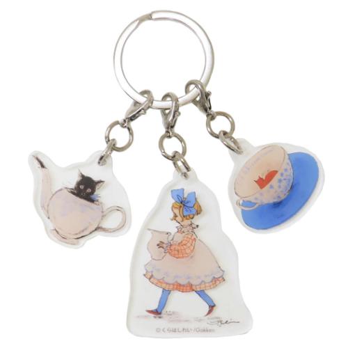 キーリング くらはしれい 3連アクリルキーホルダー 紅茶 学研ステイフル 3チャーム アクキー おしゃれ ..